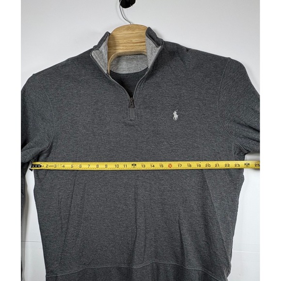 Polo Ralph Lauren Men's Gray Pullover 1/4 Zip‎ Ribbed Golf Performance Sz XL - Picture 7 of 9